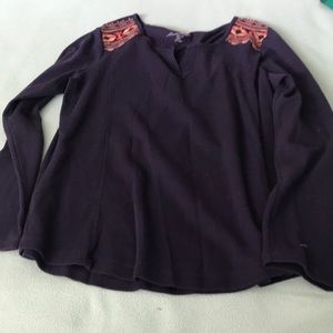 Navy waffled Eddie Bauer tunic